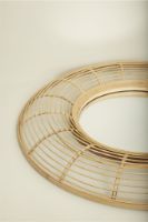 Billede af Hübsch Charm Mirror Ø: 80 cm Bambus - Nature OUTLET