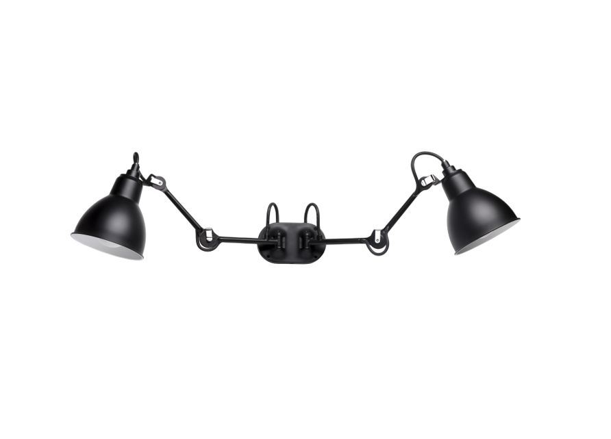 Billede af DCW Editions Lampe Gras N204 Double Bathroom Væglampe 2x32,9 cm - Sort/Sort