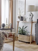 Billede af Bloomingville Ebbie Plantekasse Rattan 70x30x29 cm - Natur/sort