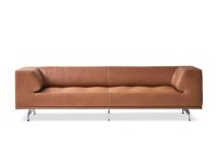 Billede af Fredericia Furniture 4511 Delphi 3 Pers. Sofa L: 240 cm - Cognac 95/Aluminium