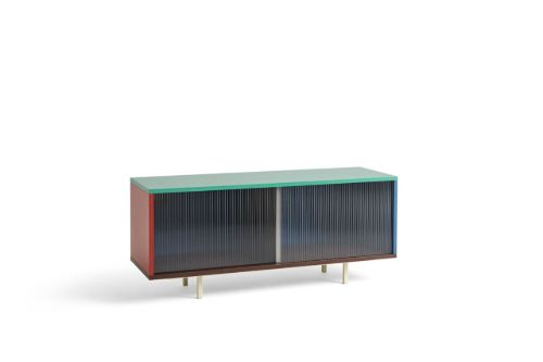 HAY Colour Floor Cabinet M w. Glass Doors 120x39x51 cm - Multi
