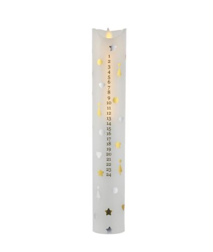Sirius Sara Kalenderlys LED H: 29 cm - Icons/Hvid