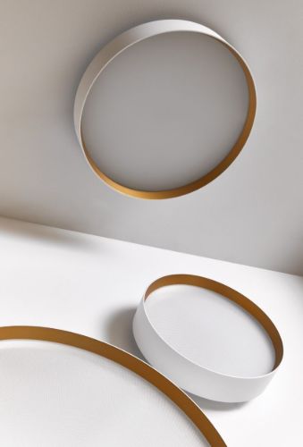 LOOM Design Lucia Loftlampe Ø: 35 cm - White/Gold