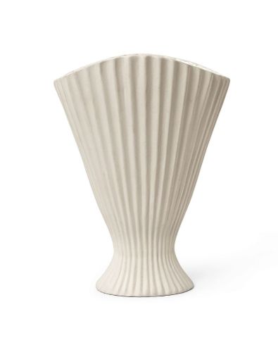 UDGÅR med lager Ferm Living Fountain Vase H: 30,5 cm - Off-White