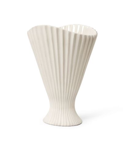 UDGÅR med lager Ferm Living Fountain Vase H: 30,5 cm - Off-White