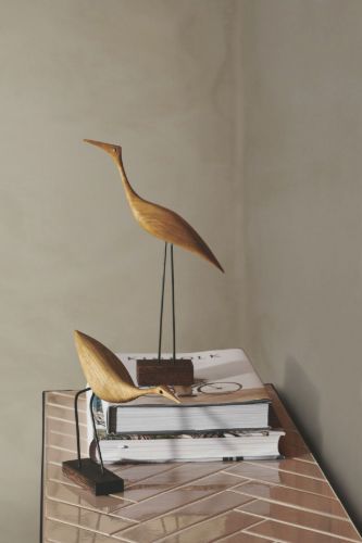 Warm Nordic Beak Bird Low Heron 19x20,5 cm - Olieret Eg