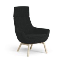 Billede af Swedese Happy Lænestol Høj H: 101 cm - Lakeret Ask/Hallingdal 65 0180