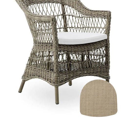 Billede af Sika-Design Hynde til Charlot & Marie Exterior Havestol 48x48 cm - A670 Michelangelo White 