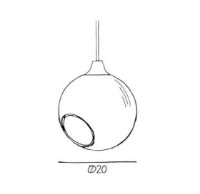 Billede af Design By Us Ballroom Pendant Ø: 20 cm - Amber/Gold