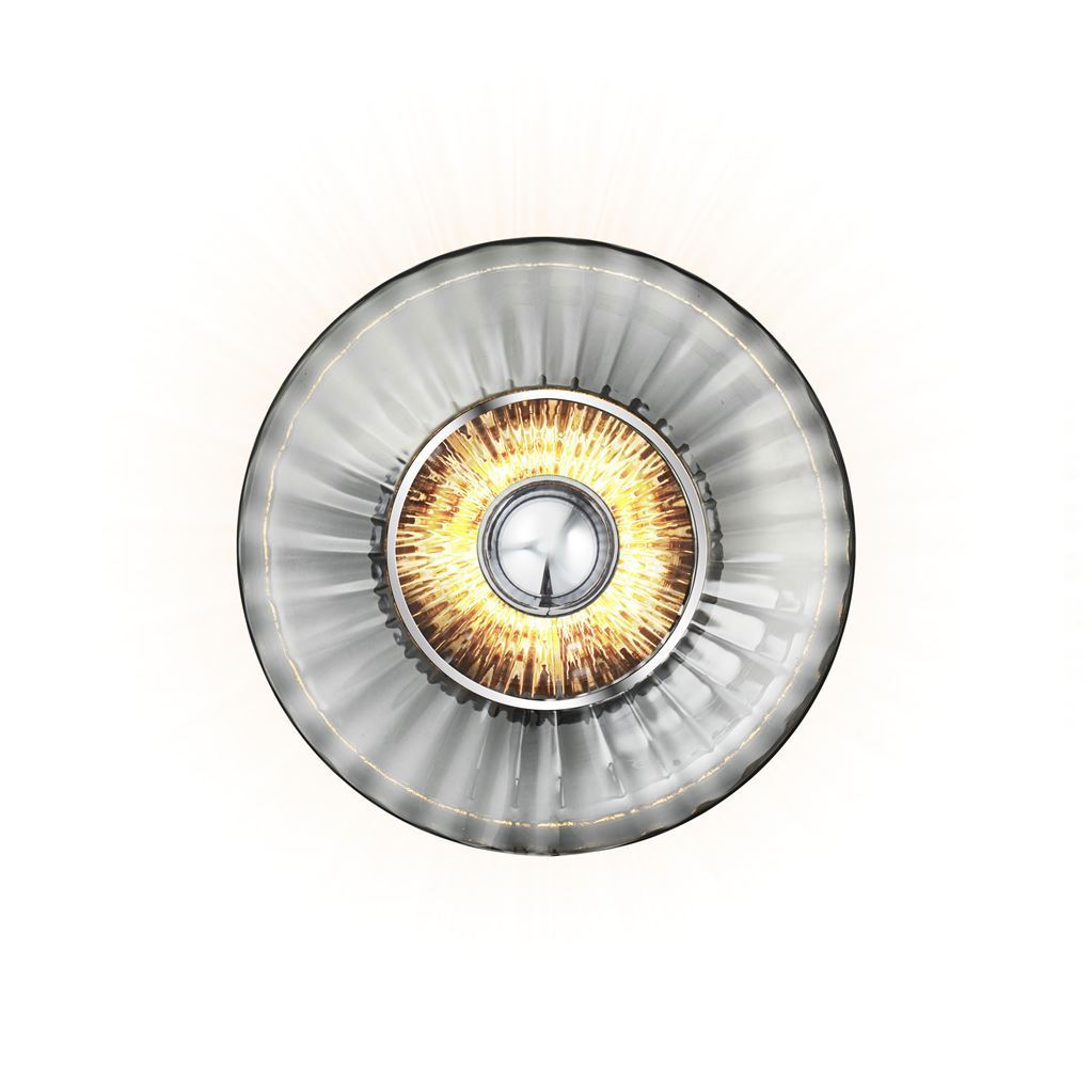 Billede af Design By Us New Wave Optic Wall Ø: 26 cm - Smoke/Black