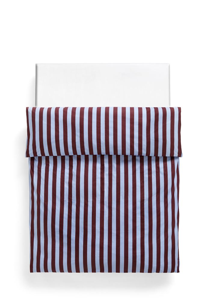 Billede af HAY Été Duvet Cover 140x220 cm - Bordeaux and Sky Blue