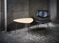 Billede af Vermund Larsen VL135 Cosy Loungestol m. armlæn SH: 40 cm - Sierra Sort/Krom