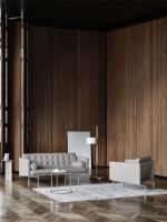 Billede af DUX Ritzy Lænestol SH: 42 cm - Chrome/Elmo Rustical