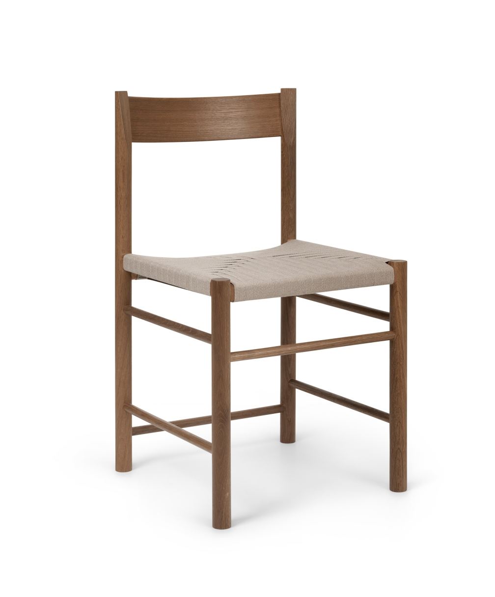Billede af Brdr. Krüger F Chair SH: 45 cm - Fumed Oak / Webbing
