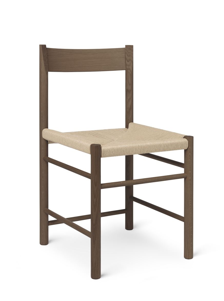 Billede af Brdr. Krüger F Chair SH: 45 cm - Fumed Oak / Natural Paper Cord