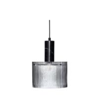 Billede af Hübsch Revolve Ceiling Light Large Ø: 25 cm Textured/Black  OUTLET