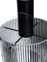 Billede af Hübsch Revolve Ceiling Light Large Ø: 25 cm Textured/Black  OUTLET