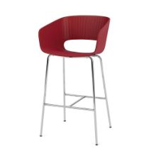 Billede af Montana Marée 403 Barstol H: 107 cm - 165 Beetroot/Chrome