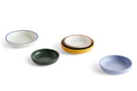 Billede af HAY Sobremesa Serving Bowl L Ø: 25 cm - White w. Blue Rim