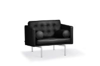 Billede af DUX Ritzy Lænestol SH: 42 cm - Chrome/Naturale Schwartz