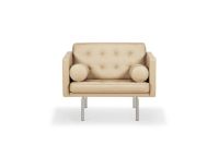 Billede af DUX Ritzy Lænestol SH: 42 cm - Chrome/Naturale Perle