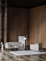 Billede af DUX Ritzy Lænestol SH: 42 cm - Chrome/Naturale Camel