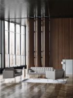 Billede af DUX Ritzy 2 Pers. Sofa L: 180 cm - Chrome/Naturale Perle