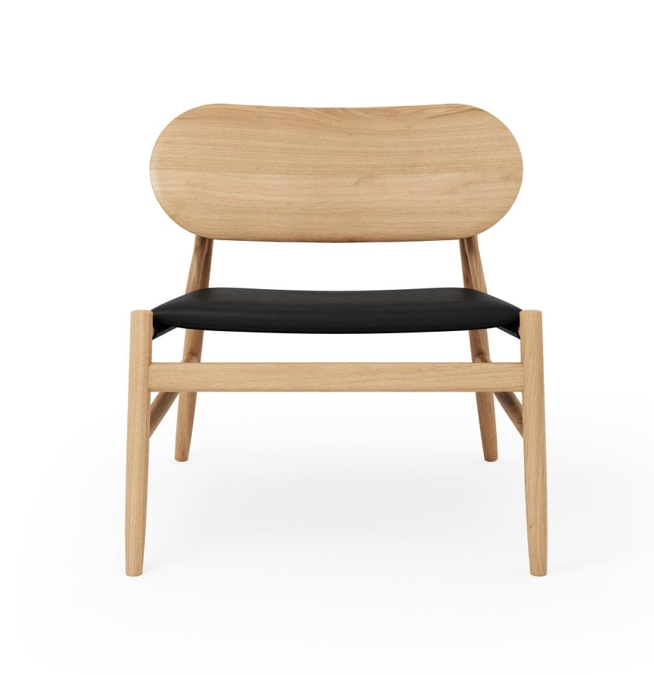 Billede af Brdr Krüger Ferdinand Lounge Stol SH: 41,5 cm - Eg/Black 30314