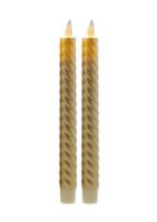 Billede af Sirius Sara Tall Wave 2 stkH: 25 cm Bevægelig flamme - Guld