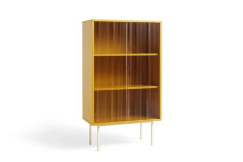 HAY Colour Cabinet Tall w. Glass Doors 75x39x130 cm - Yellow