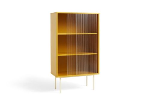HAY Colour Cabinet Tall w. Glass Doors 75x39x130 cm - Yellow