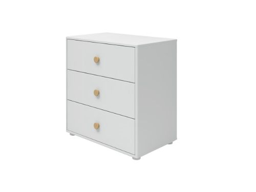 FLEXA Roomie Kommode 3 Skuffer H: 74,5 cm - Hvid/Eg