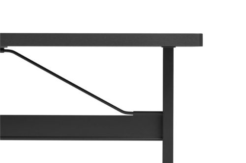 HAY Passerelle Desk 140x65x74 cm - Ink Black Oak/Ink Black Crossbar