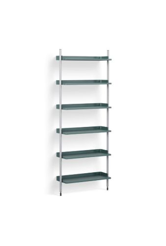 HAY Pier System 101 1 Column 82x209 cm - PS Blue Steel/Clear Anodised Profiles