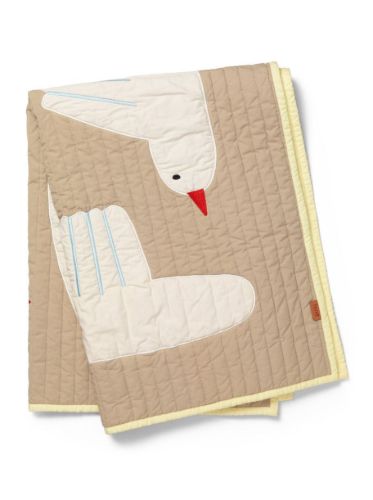 Ferm Living Bird Quilted Blanket 80 x 110 cm - Sand