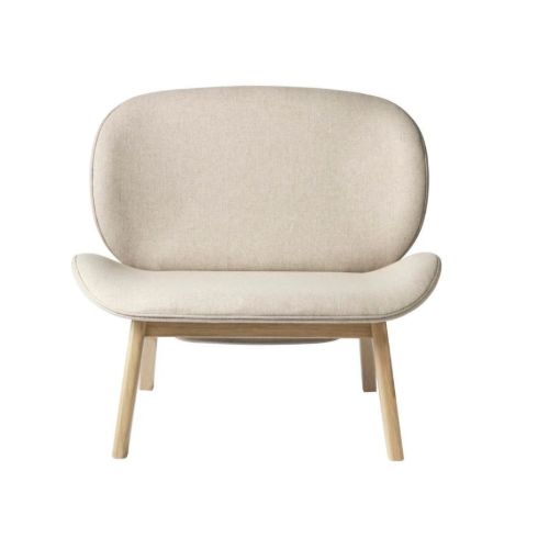 FDB Møbler L32 Suru Loungestol H: 82 cm - Eg/Beige