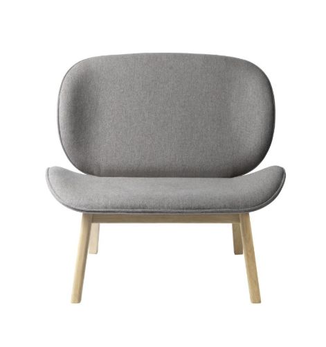 FDB Møbler L32 Suru Loungestol H: 82 cm - Eg/Grå