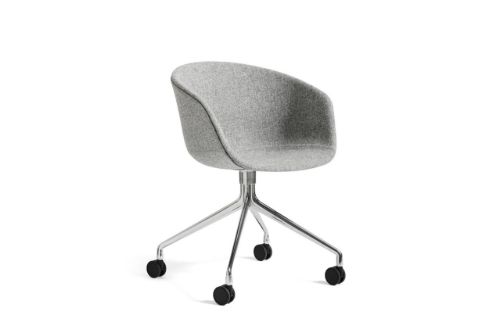 HAY AAC 25 About A Chair SH: 46 cm - Polished Aluminium/Hallingdal 130