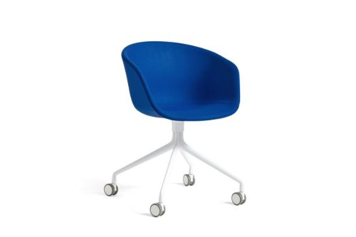 HAY AAC 25 About A Chair SH: 46 cm - White Powder Coated Aluminium/Divina 756