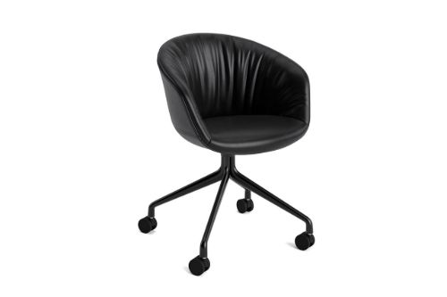 HAY AAC 25 Soft About A Chair SH: 46 cm - Black Powder Coated Aluminium/Sense Black
