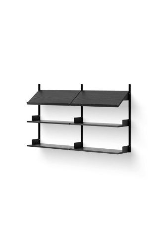 New Works Office Shelf 900 94x163,5 cm - Black Ash/Black
