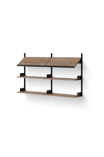 New Works Office Shelf 900 94x163,5 cm - Walnut/Black