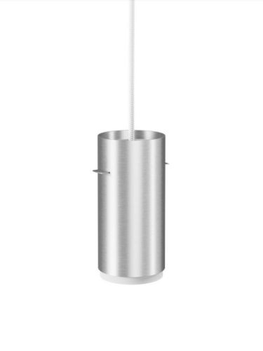 Moebe Tube Pendant Small H: 16 cm - Brushed Aluminium