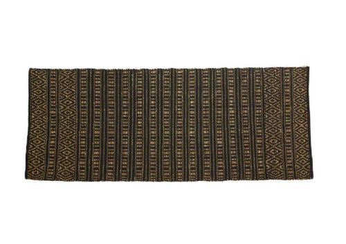 Nordal FARAH tæppe 250x100 cm - Sort/Natur