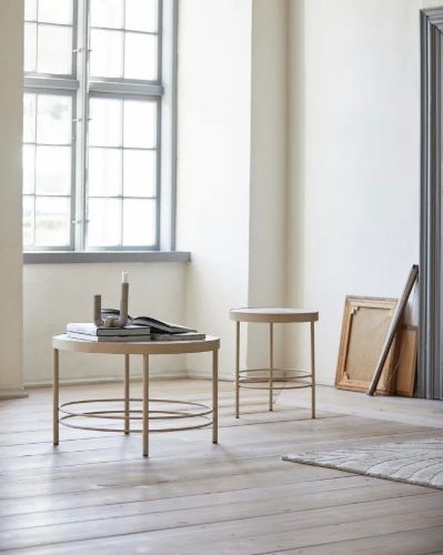 Nordal JUNGO Rundt Sidebord Ø: 50 cm - Sand