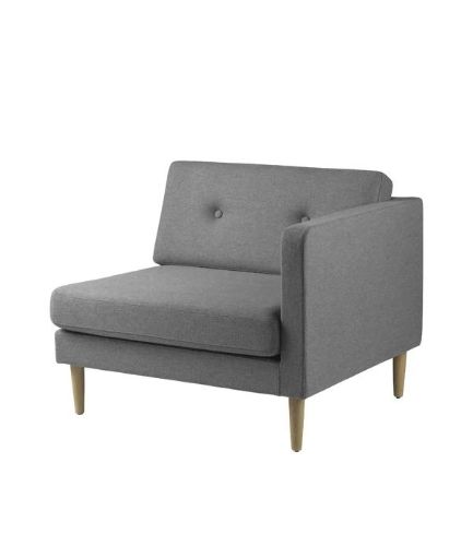FDB Møbler L42 Firhøj Højre Sofamodul B: 92 cm - Grå