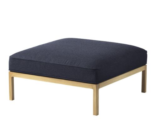 FDB Møbler L37 7-9-13 Sofamodul Puf 90x90 cm - Dark Blue/Main Line Flax