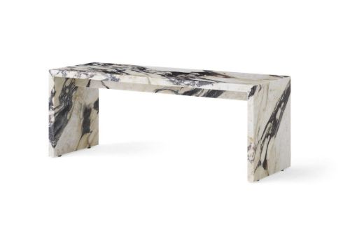 Audo Copenhagen Plinth Bridge B: 100 cm - Rose Marble Calacatta Viola