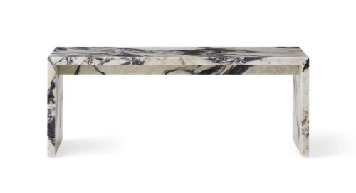Audo Copenhagen Plinth Bridge B: 100 cm - Rose Marble Calacatta Viola