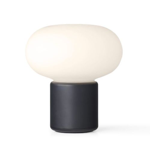 New Works Karl-Johan Portable Table Lamp H: 18 cm - Cold Black